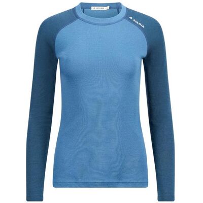 Aclima WarmWool Crewneck Womens, Blue Fusion / Midnight Navy M Aclima WarmWool Crewneck Womens, Blue Fusion / Midnight Navy M