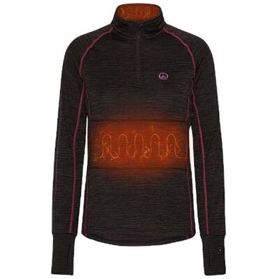 HappyHot Heated Baselayer Yukon Half Zip Woman, Black XXL HappyHot Heated Baselayer Yukon Half Zip Woman, Black XXL