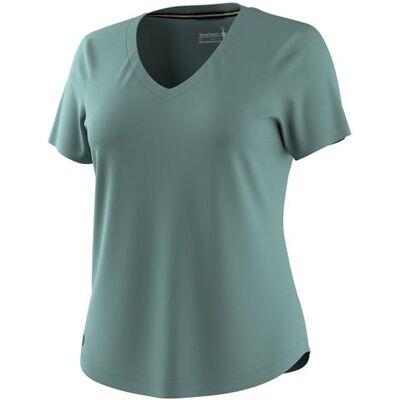 Smartwool Womens Active Ultralite V-Neck S/S, Dusty Teal L Smartwool Womens Active Ultralite V-Neck S/S, Dusty Teal L