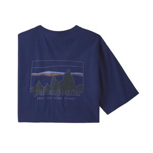 Patagonia Mens '73 Skyline Organic T-Shirt, Sound Blue XXL