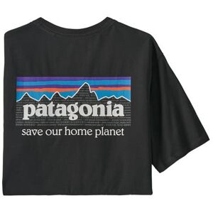 Patagonia Mens P-6 Mission Organic T-Shirt, Ink Black