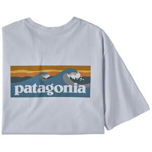 Patagonia Mens Boardshort Logo Pocket Responsibili-Tee, White Patagonia Mens Boardshort Logo Pocket Responsibili-Tee, White