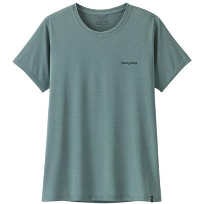 Patagonia Womens Cap Cool Daily Shirt - Boardshort Logo, Blue Sage / Light Blue Sage X-Dye XL Patagonia Womens Cap Cool Daily Shirt - Boardshort Logo, Blue Sage / Light Blue Sage X-Dye XL