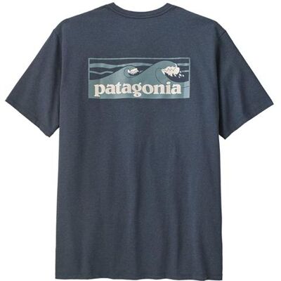 Patagonia Mens Boardshort Logo Pocket Responsibili-Tee, Summit Blue S Patagonia Mens Boardshort Logo Pocket Responsibili-Tee, Summit Blue S