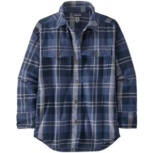 Patagonia Womens HW Fjord Flannel Overshirt, Bristle / Navy