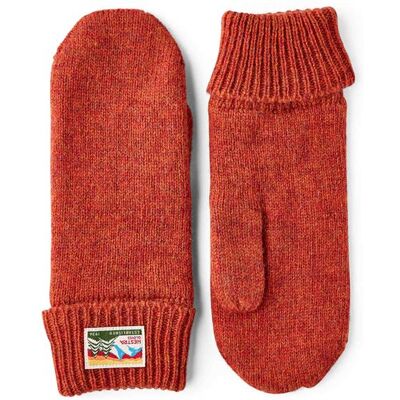Hestra Raggwool Mitt, Brick Red Hestra Raggwool Mitt, Brick Red