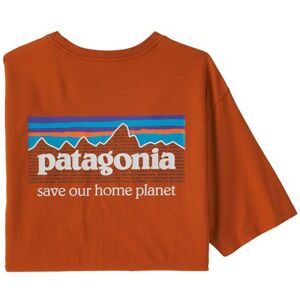 Patagonia Mens P-6 Mission Organic T-Shirt, Sandhill Rust L