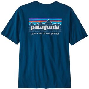 Patagonia Mens P-6 Mission Organic T-Shirt, Lagom Blue M