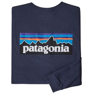 Patagonia Mens L/S P-6 Logo Responsibili-Tee, Classic Navy M