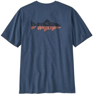 Patagonia Mens Wild Waterline Pocket Responsibili-Tee, Utility Blue S Patagonia Mens Wild Waterline Pocket Responsibili-Tee, Utility Blue S