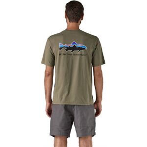 Patagonia Mens Home Water Trout Organic T-Shirt, River Rock Green S Patagonia Mens Home Water Trout Organic T-Shirt, River Rock Green S