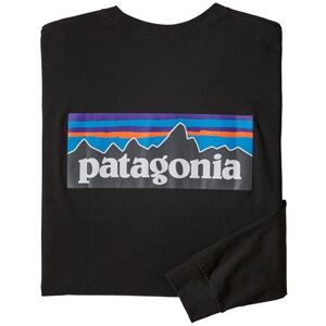 Patagonia Mens L/S P-6 Logo Responsibili-Tee, Black L Patagonia Mens L/S P-6 Logo Responsibili-Tee, Black L