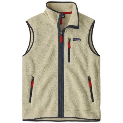 Patagonia Mens Retro Pile Vest, Pelican / Smolder Blue M Patagonia Mens Retro Pile Vest, Pelican / Smolder Blue M