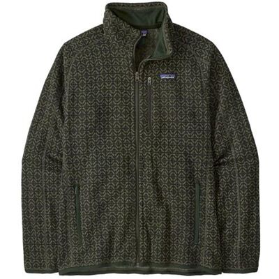 Patagonia Mens Better Sweater Jacket, Scales / Old Growth Green Patagonia Mens Better Sweater Jacket, Scales / Old Growth Green