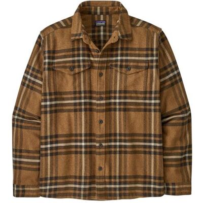 Patagonia Mens Fjord Flannel Shirt, Catch / Deer Brown S Patagonia Mens Fjord Flannel Shirt, Catch / Deer Brown S