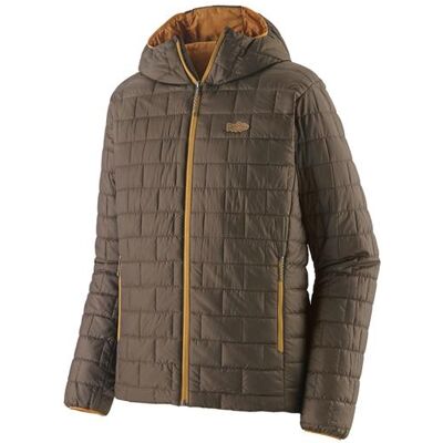 Patagonia Mens Nano Puff Fitz Roy Trout Hoody, Otter Brown L Patagonia Mens Nano Puff Fitz Roy Trout Hoody, Otter Brown L