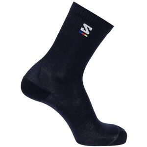 Salomon Sunday Smart Crew Sock, Dark Sapphire / White L