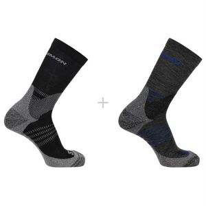 Salomon X Ultra Access Crew Sock 2-Pack, Anthracite / Black M