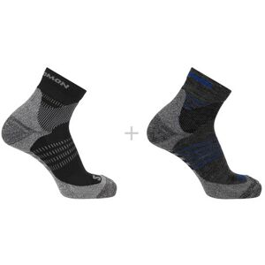 Salomon X Ultra Access Quarter Sock 2-Pack, Anthracite / Black XL