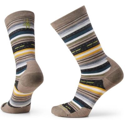 Smartwool Everyday Margarita Crew Socks, Fossil XL Smartwool Everyday Margarita Crew Socks, Fossil XL