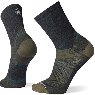 Smartwool Run Zero Cushion Mid Crew Socks, Charcoal S Smartwool Run Zero Cushion Mid Crew Socks, Charcoal S