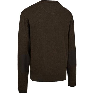 Deerhunter Mens Harrington O-Neck Knit, Brown Melange 60 / 61 Deerhunter Mens Harrington O-Neck Knit, Brown Melange 60 / 61