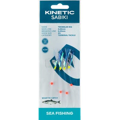 Kinetic Sabiki Trembler Rig 20 - 40 gram Kinetic Sabiki Trembler Rig 20 - 40 gram