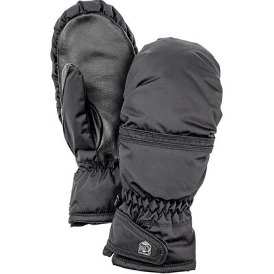 Hestra - Primaloft Leather Female Mitt - Sort - 9 - Ski Mitten Hestra - Primaloft Leather Female Mitt - Sort - 9 - Ski Mitten
