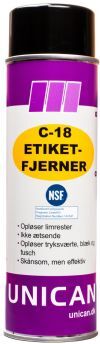 Etiketfjerner C-18 NSF K3 500ml UNICAN Etiketfjerner C-18 NSF K3 500ml UNICAN