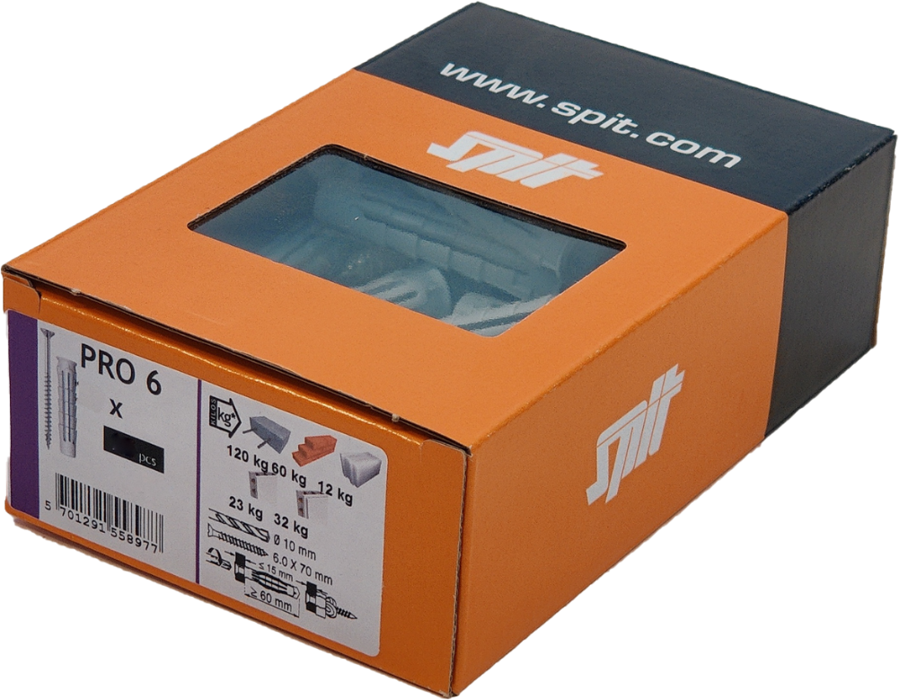 Universaldybel Nylon 10x50 50stk. Spit Pro6 Universaldybel Nylon 10x50 50stk. Spit Pro6