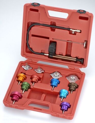 Køletestersæt universal 14 dele med pumpe Køletestersæt universal 14 dele med pumpe