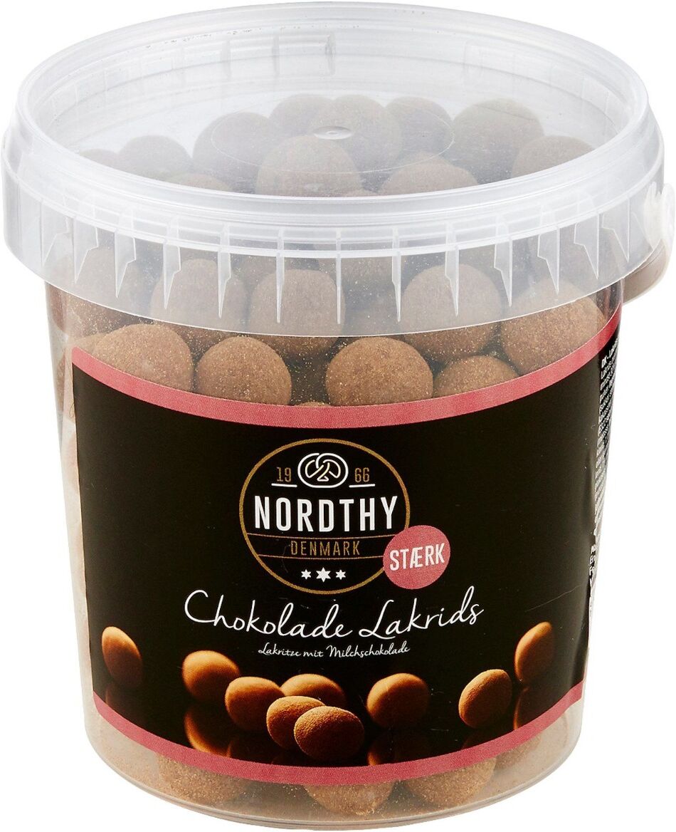 Lakridskugler i spand Stærk 500 gr Nordthy Lakridskugler i spand Stærk 500 gr Nordthy
