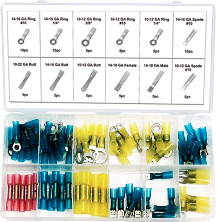 Kabelskosortiment 75dele med krympeflex Kabelskosortiment 75dele med krympeflex