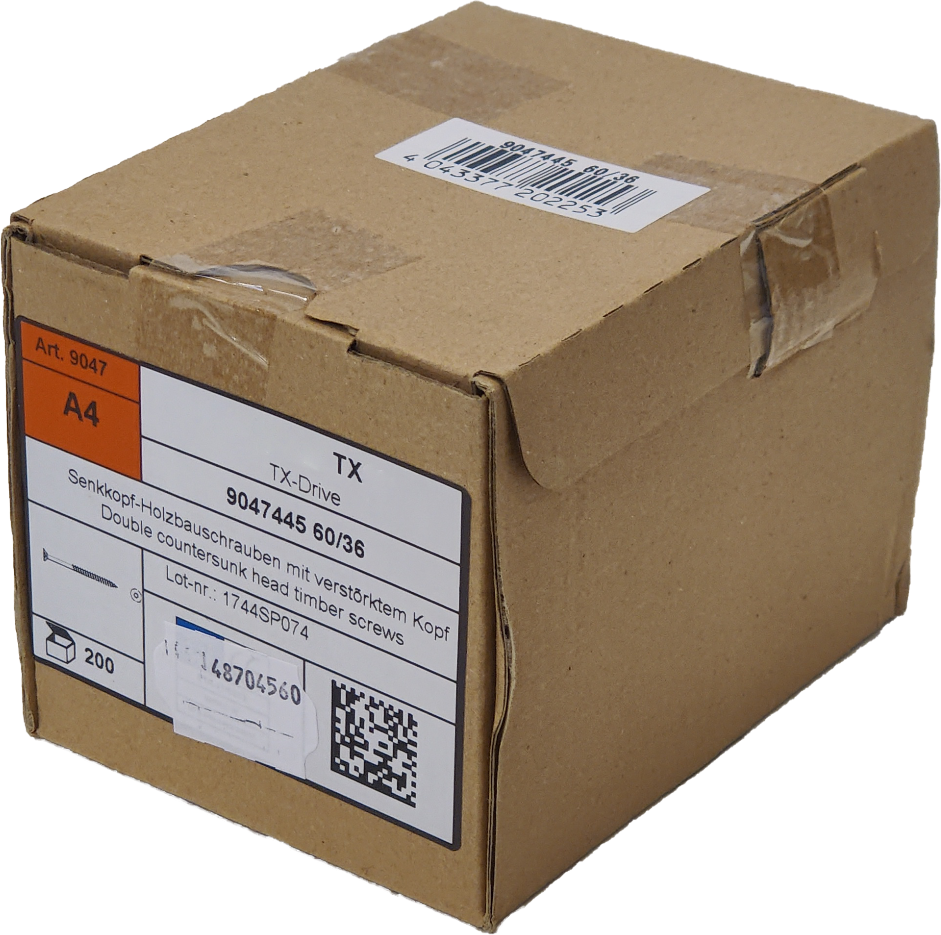 Spånskrue 5,0x70/43 100stk. Rustfri A4 TX25 Spånskrue 5,0x70/43 100stk. Rustfri A4 TX25