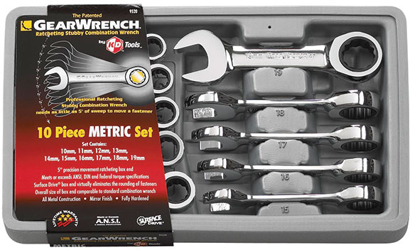 Ringskraldenøglesæt Stubby 10-19mm 10 dele Bato