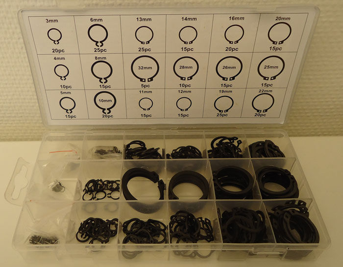 Låseringssortiment Udvendig 300dele Låseringssortiment Udvendig 300dele