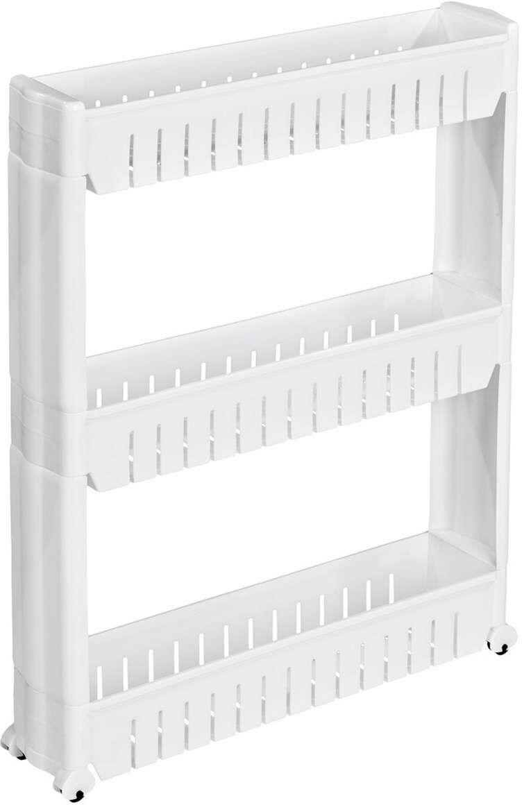 tectake Reol i plast med 3 hylder til køkken eller badeværelse - hvid tectake Reol i plast med 3 hylder til køkken eller badeværelse - hvid