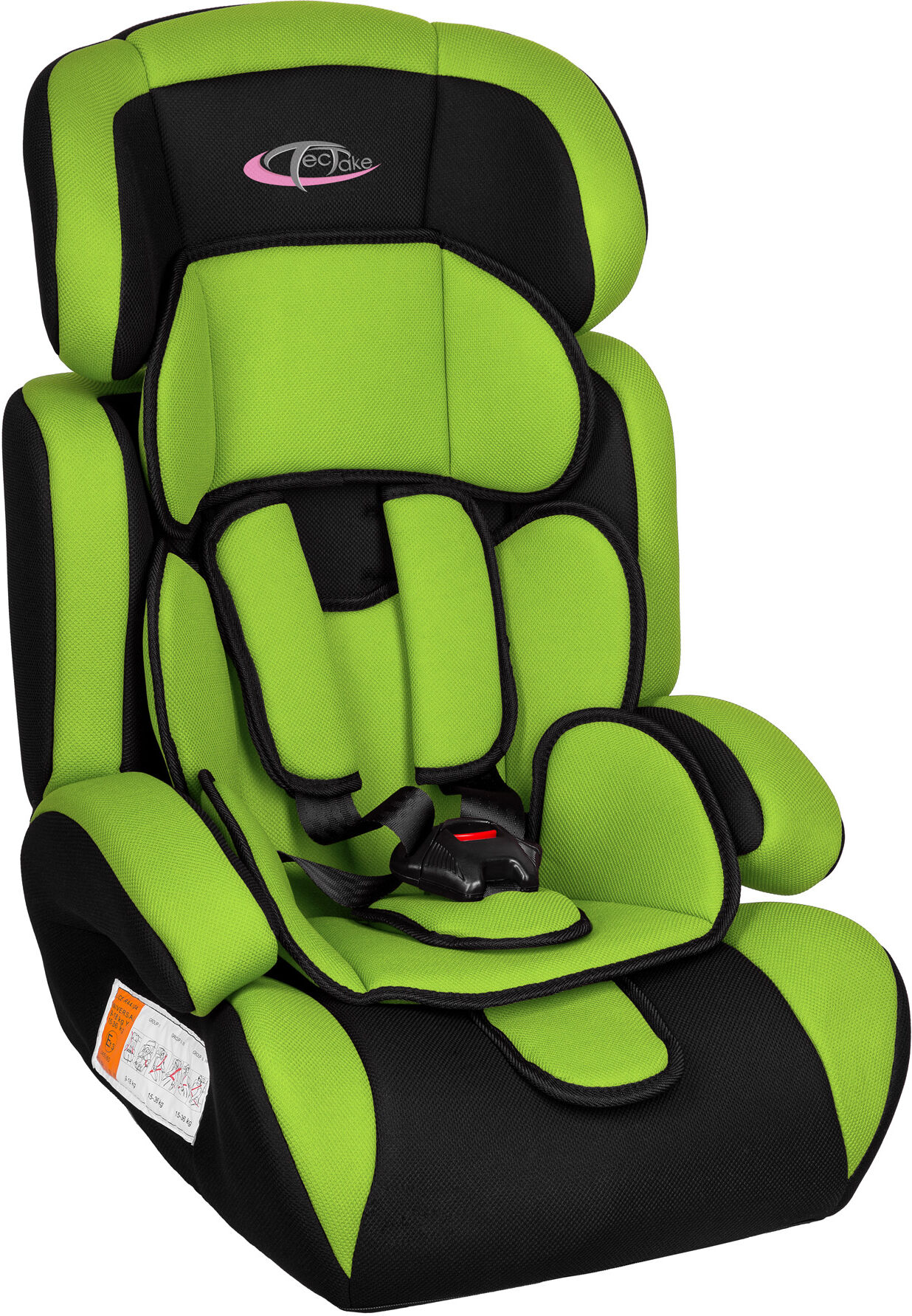 tectake Autostol 9-36kg inkl. ekstra polstring - sort/grøn tectake Autostol 9-36kg inkl. ekstra polstring - sort/grøn