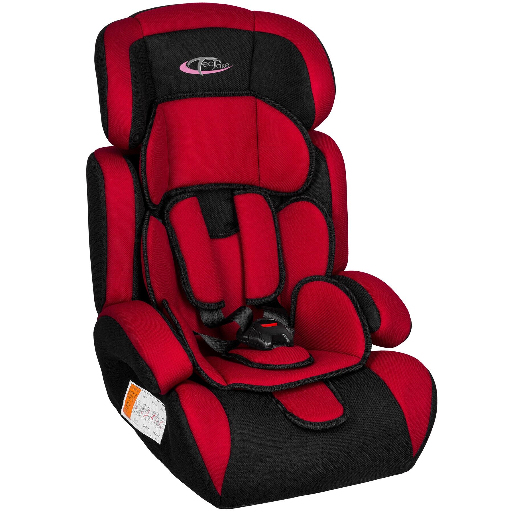 tectake Autostol 9-36kg inkl. ekstra polstring - sort/rød tectake Autostol 9-36kg inkl. ekstra polstring - sort/rød