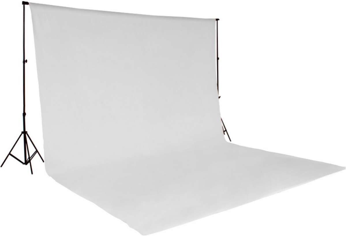 tectake Fotostudie baggrundssystem - hvid tectake Fotostudie baggrundssystem - hvid