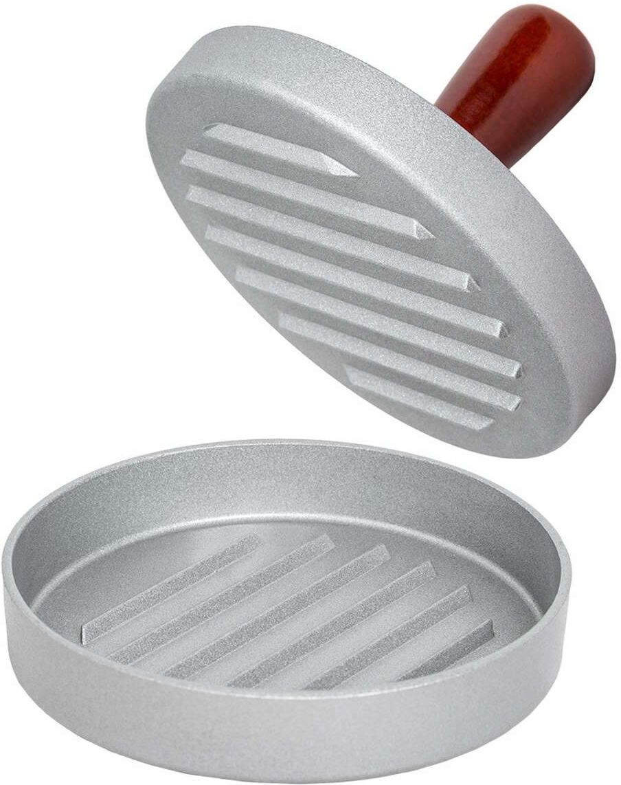 tectake Bøfformer enkel - brun/sølv tectake Bøfformer enkel - brun/sølv