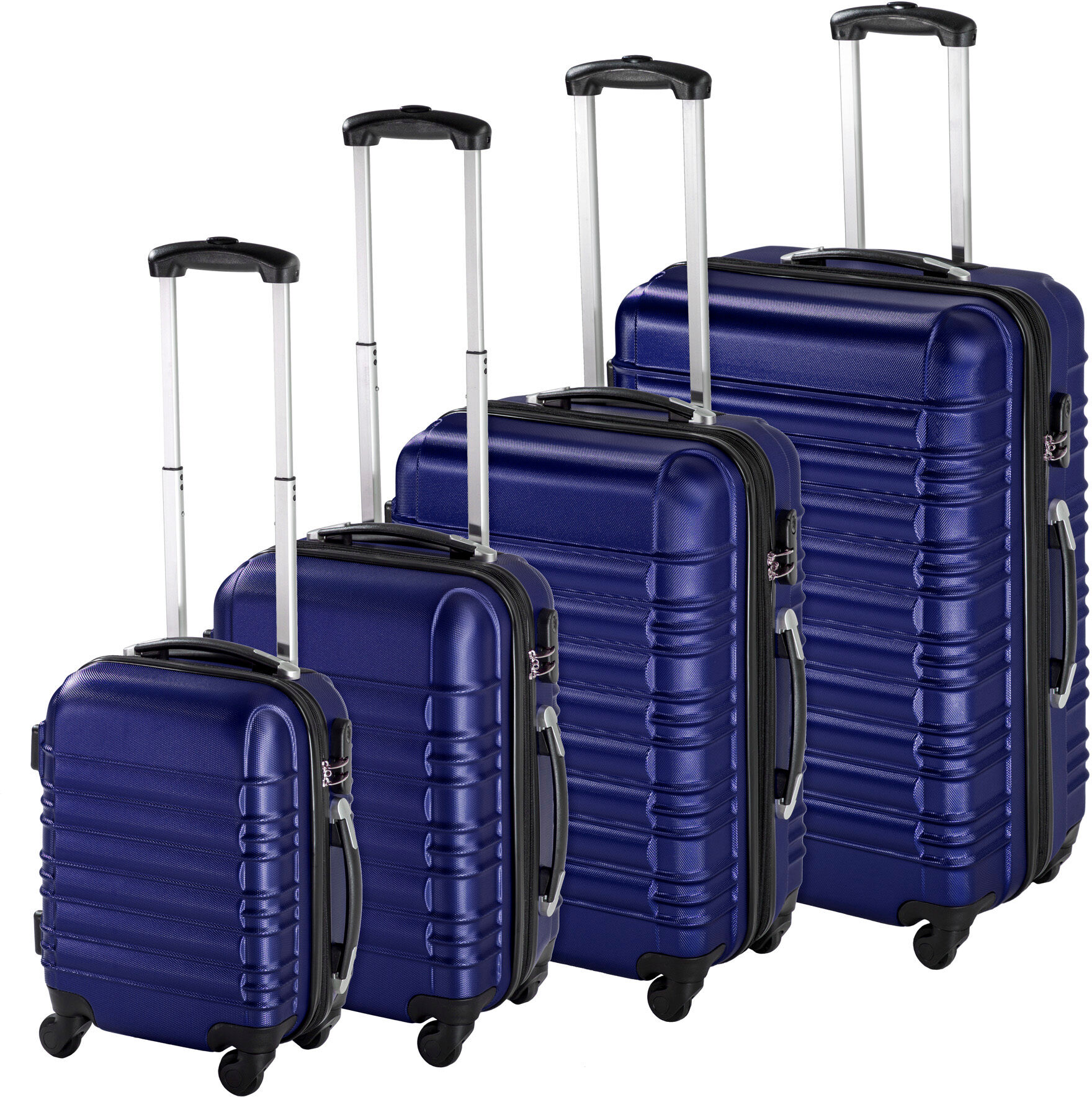 tectake Rejsekufferter 4 dele - blå tectake Rejsekufferter 4 dele - blå