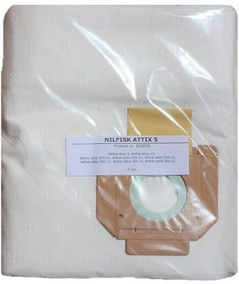 Nilfisk Attix 5, 12, 550-01, 550-11, 550-21, 560-21, 560-31, 590-21 Støvsugerposer Nilfisk Attix 5, 12, 550-01, 550-11, 550-21, 560-21, 560-31, 590-21 Støvsugerposer