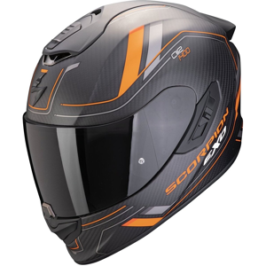 Scorpion Integralhjelm  EXO-1400 EVO II AIR Carbon, Matsort/Orange