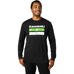 FOX T-Shirt  Racing Kawi Stripes LS Premium, Sort