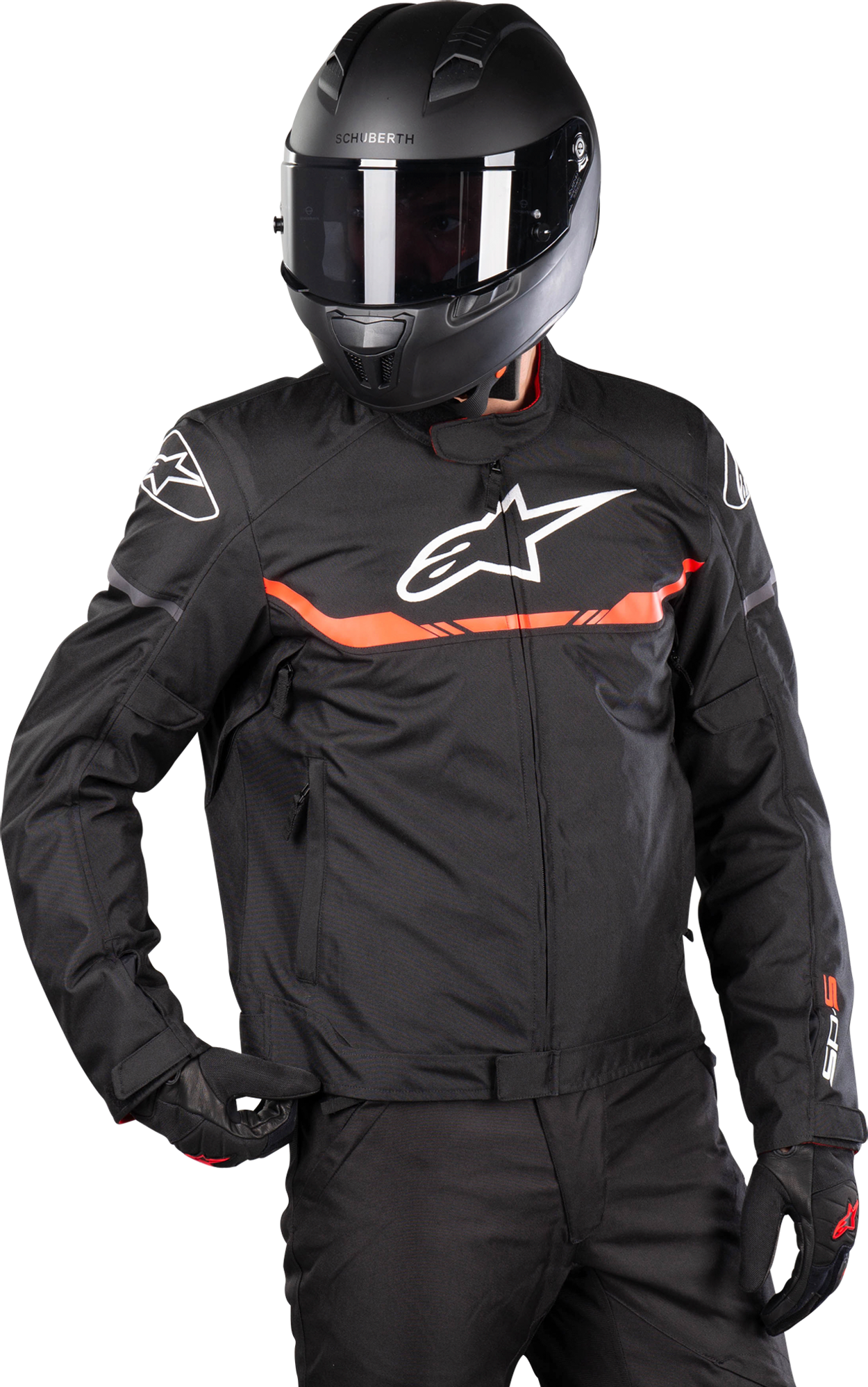 Alpinestars MC-Jakke Alpinestars T-SPS WP, Sort/Neonrød Alpinestars MC-Jakke Alpinestars T-SPS WP, Sort/Neonrød