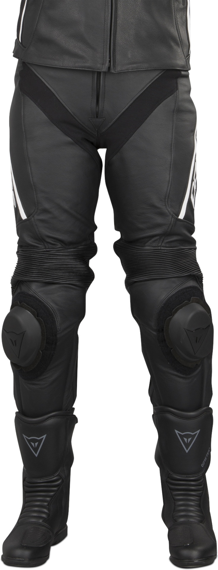 Dainese Læderbukser Dainese Delta 3 Dame, Sort/Hvid Dainese Læderbukser Dainese Delta 3 Dame, Sort/Hvid