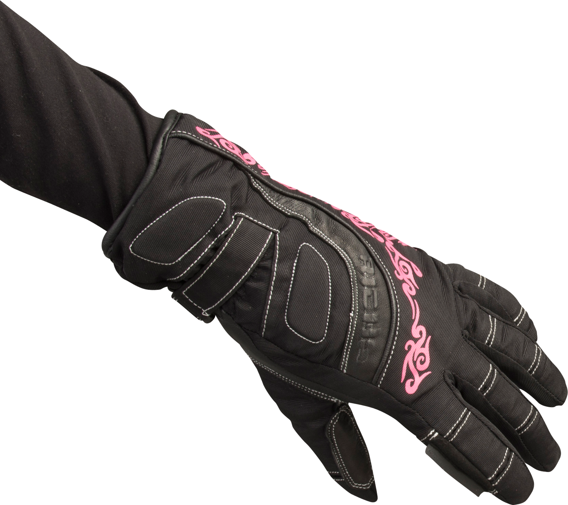 Richa Handsker Richa Elegance Dame, Sort/Pink Richa Handsker Richa Elegance Dame, Sort/Pink