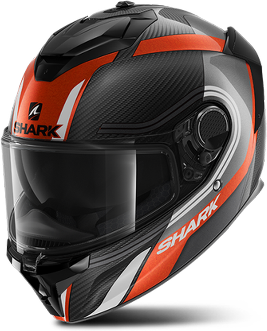 Shark Integralhjelm Shark Spartan GT Carbon Tracker, Carbon/Antracit/Hvid Shark Integralhjelm Shark Spartan GT Carbon Tracker, Carbon/Antracit/Hvid