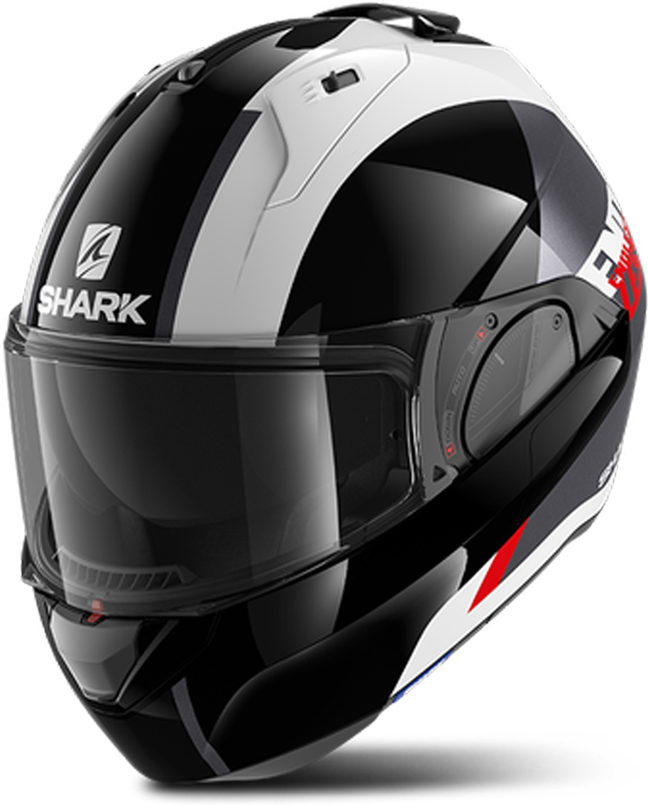 Shark Flip-Up Hjelm Shark Evo Es Endless, Hvid/Sort/Rød Shark Flip-Up Hjelm Shark Evo Es Endless, Hvid/Sort/Rød
